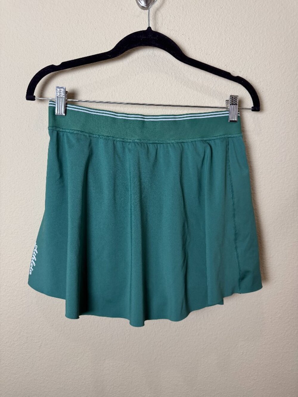 Athleta Ace A Lined Tipped Skort Tennis Skirt Green with White Size Medium